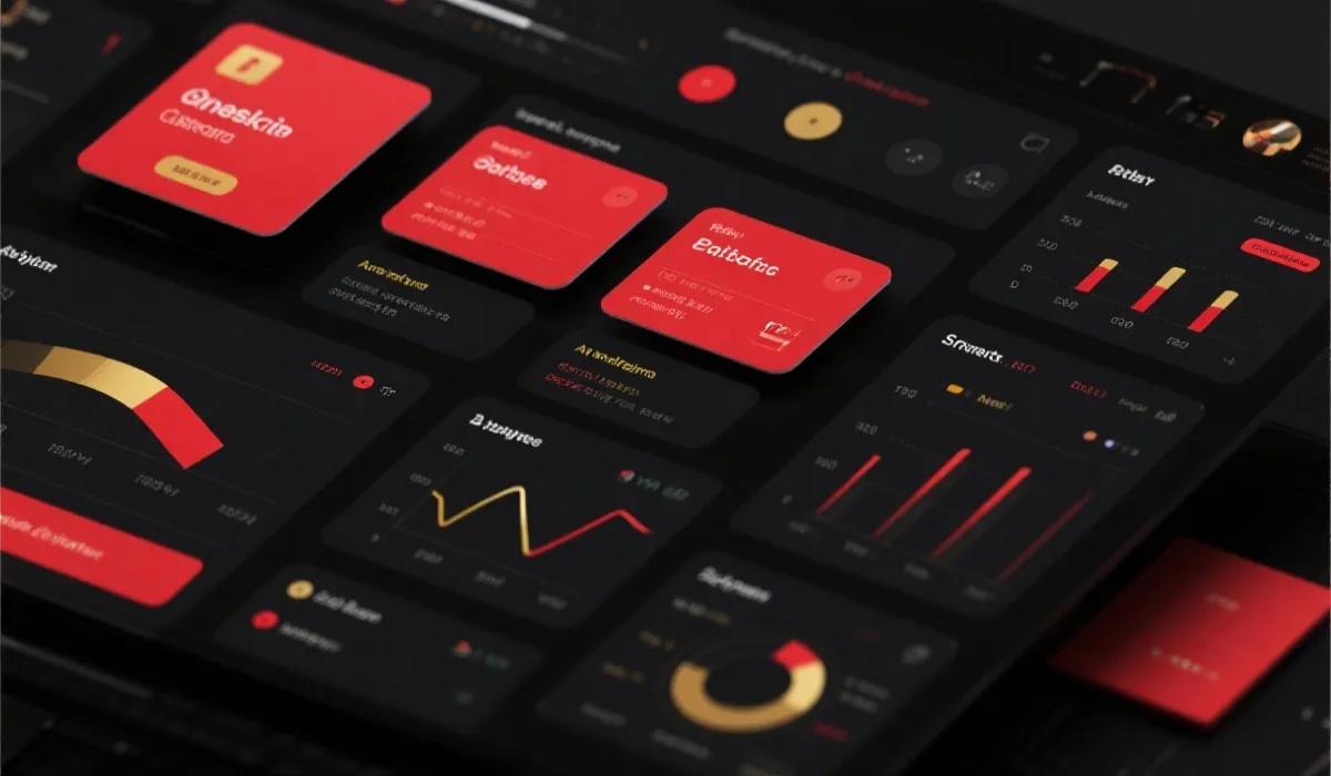 深色数据看板示意图